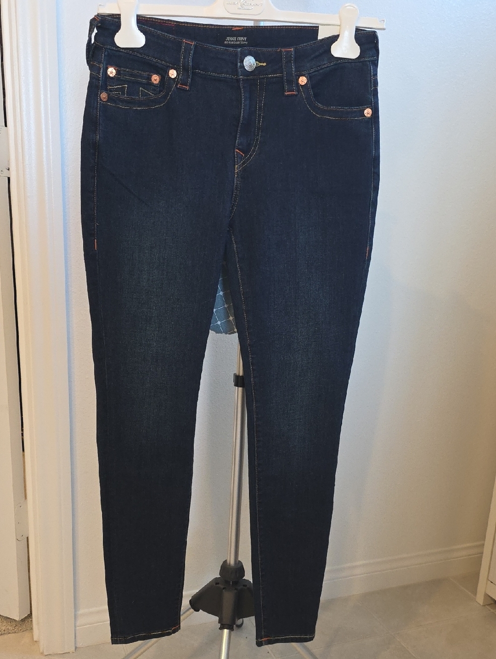 Dark Blue Women's New True Religion Skinny Jeans